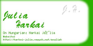 julia harkai business card